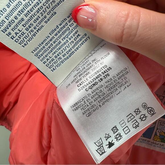 Moncler Kids Snap Button Caille  Giubbotto Snap Button Down Puffer Jacket - Picture 7 of 12